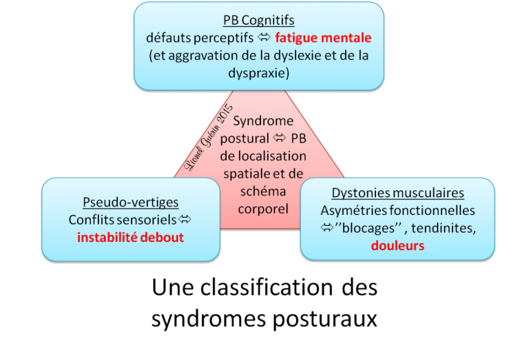 Classification des Syndromes Posturaux par Lionel GUERIN 2015, inspiré de Michel MARIGNAN